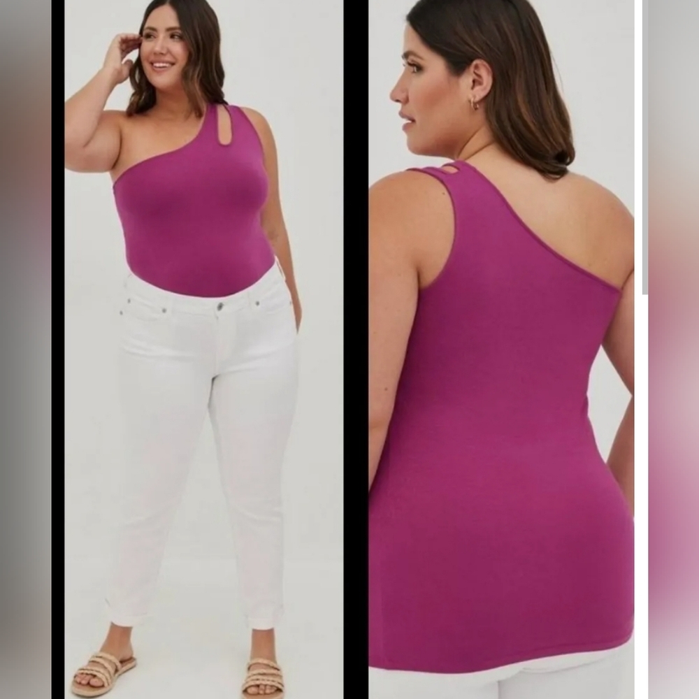 Torrid Foxy One Shoulder Cut Out Tank Size 0/L/12. NWT